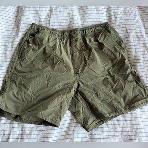 Katin Sage Green Elastic Waist Shorts